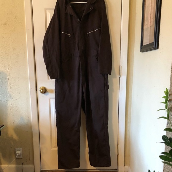 Men’s Dickie’s Cotton Poly Blend Coveralls in Brown, Size 46 EUC - Picture 3 of 5